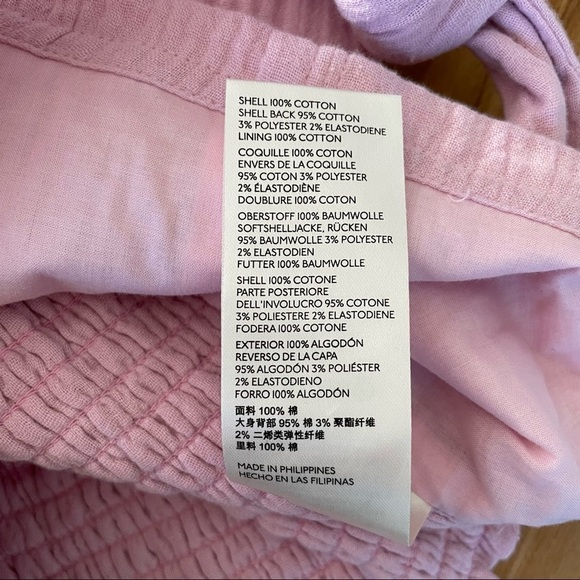 NWT Anthropologie Pink Cotton Muslin Smocked Tank Top - Picture 5 of 5